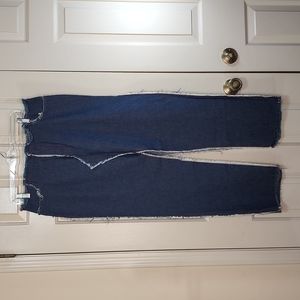 Connection Blue Denim Skirt Distressed Size XL